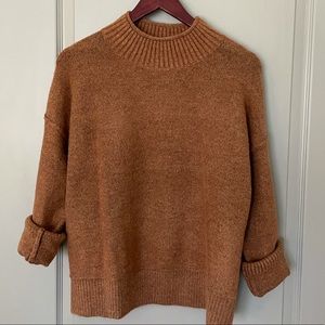 Rust mock neck sweater